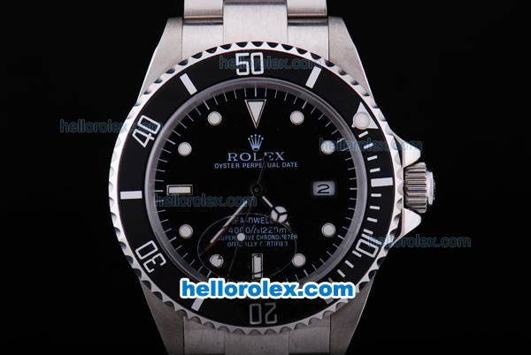 Rolex Sea-Dweller Deep sea Automatic Movement Silver Case With Black Dial - Click Image to Close